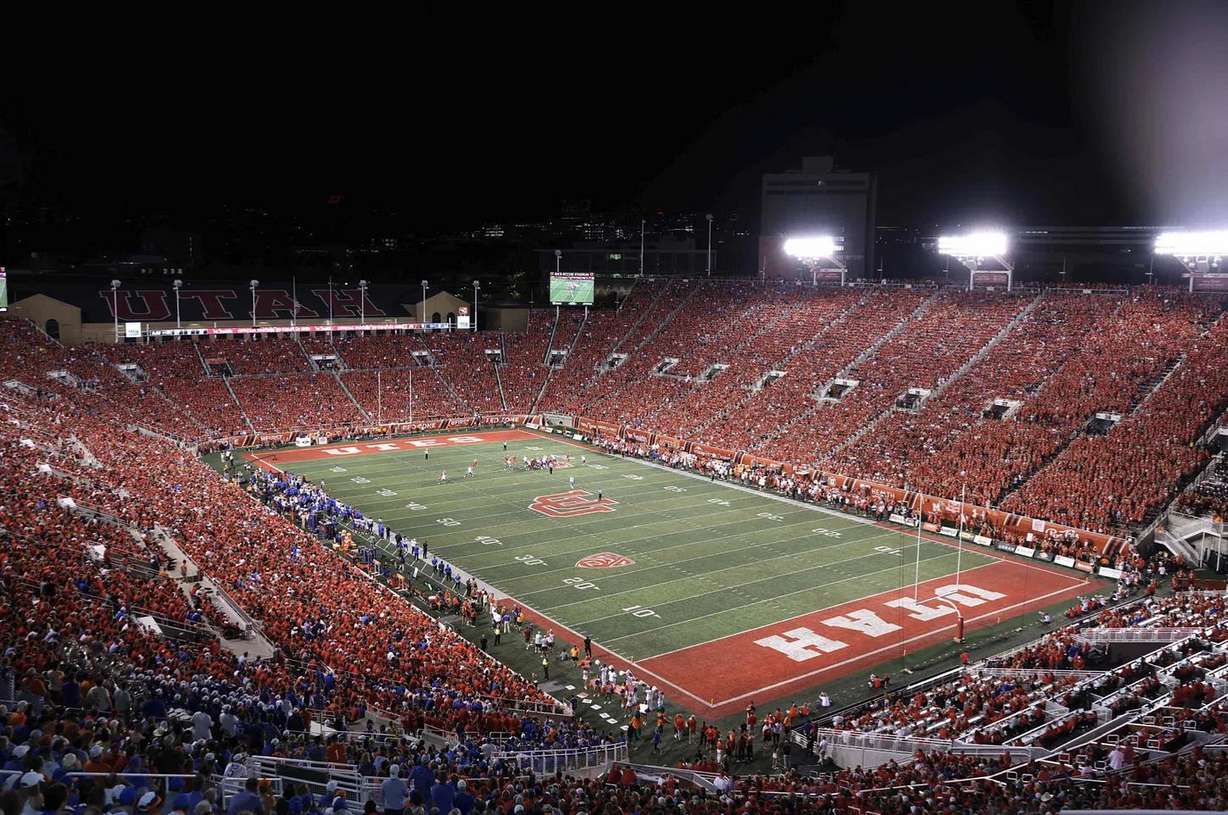 Rice-Eccles Stadium set an attendance record when Florida visited Salt Lake City on Aug. 31, 2023.