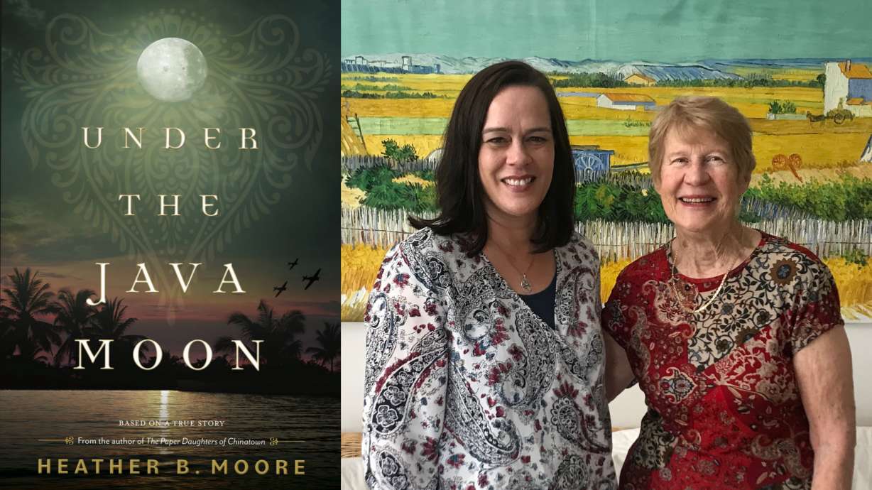 Heather B. Moore and Marie “Rita” Vischer Elliott meet in August 2021. Moore's latest book, "Under the Java Moon," comes out Sept. 5 and captures Elliott's experiences in a prisoner-of-war camp in Indonesia during World War II.