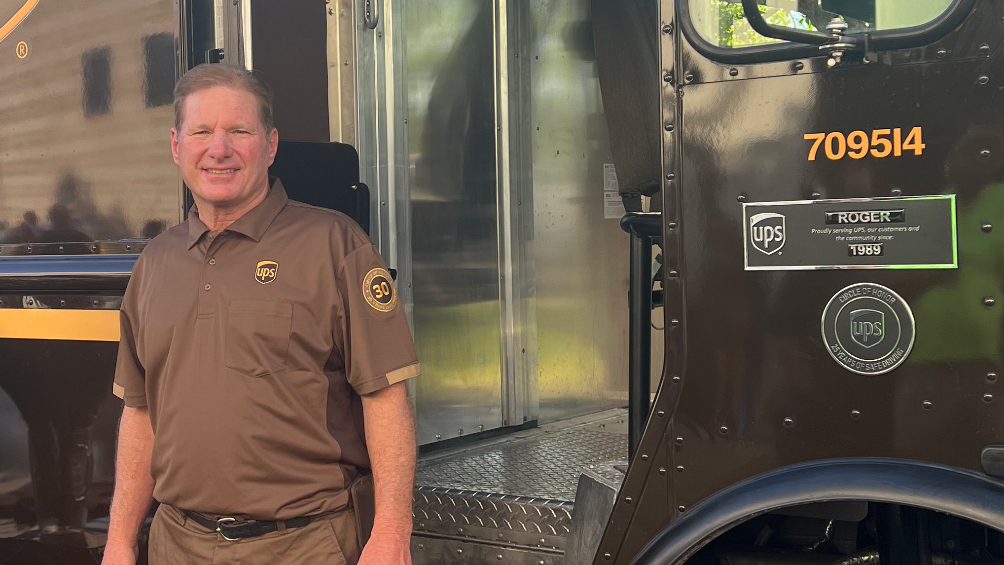 UPS driver Roger Jackson was recognized in June for 30 years of safe driving as a delivery driver. He has been driving since 1989 and said he's loved every minute of it.