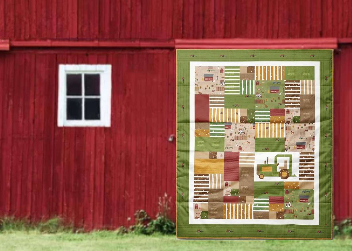 Jennifer Long submitted her quilt titled "Quilted Fields" into the 2023 Garden of Quilts festival at Thanksgiving Point in Lehi.