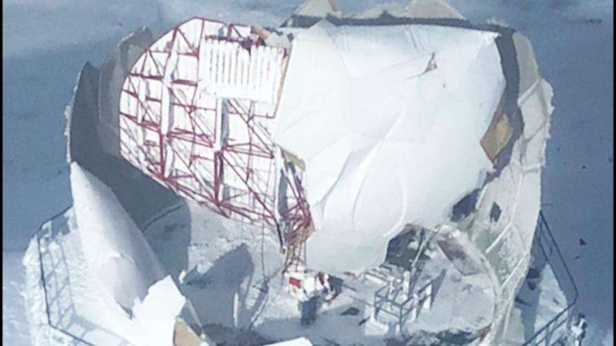 The Common Air Route Surveillance Radar, or CARSR, was replaced at Battle Mountain, Nevada, June 2023. The long-range radar suffered a catastrophic failure on Dec. 27, 2022, when snow accumulation caused the protective dome to collapse onto the antennas within.