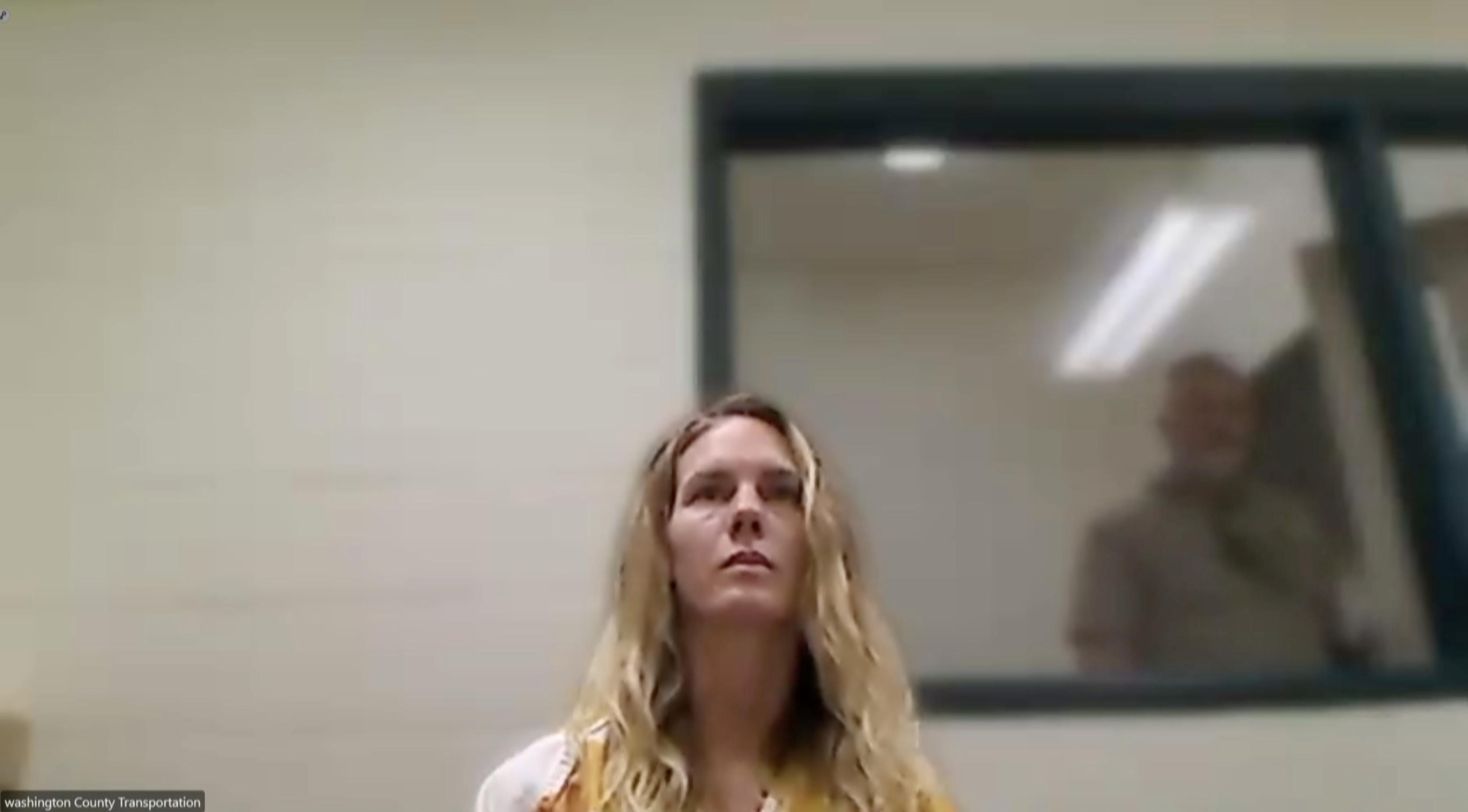 Ruby Franke, of Springville, appears in court for the first time on child abuse charges Friday. She is charged with abusing her two youngest children.