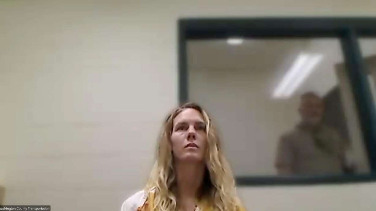 Ruby Franke, of Springville, appears in court for the first time on child abuse charges on Sept. 8. She is expected to accept a plea agreement in 5th District Court on Monday, the law firm representing her announced Friday.