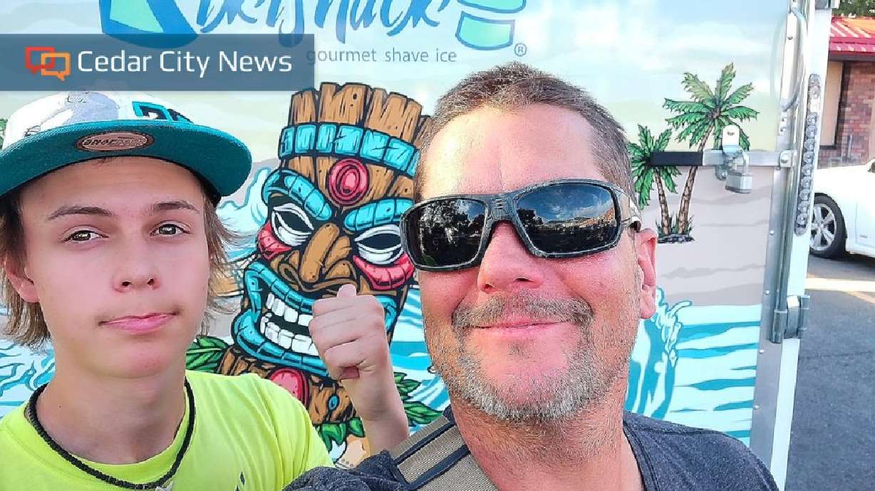 A recent photo of Ezekiel Narlock and his stepfather Jason Fint was taken before they both died in a crash near Enoch, Iron County.