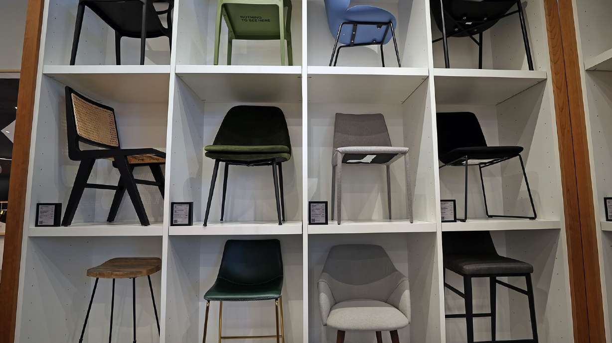 A display at the store in Lynnfield, MA is pictured on May 26, 2022. Furniture retailers are seeing a slowdown after years of growth fueled by pandemic-era stay-at-home trends.