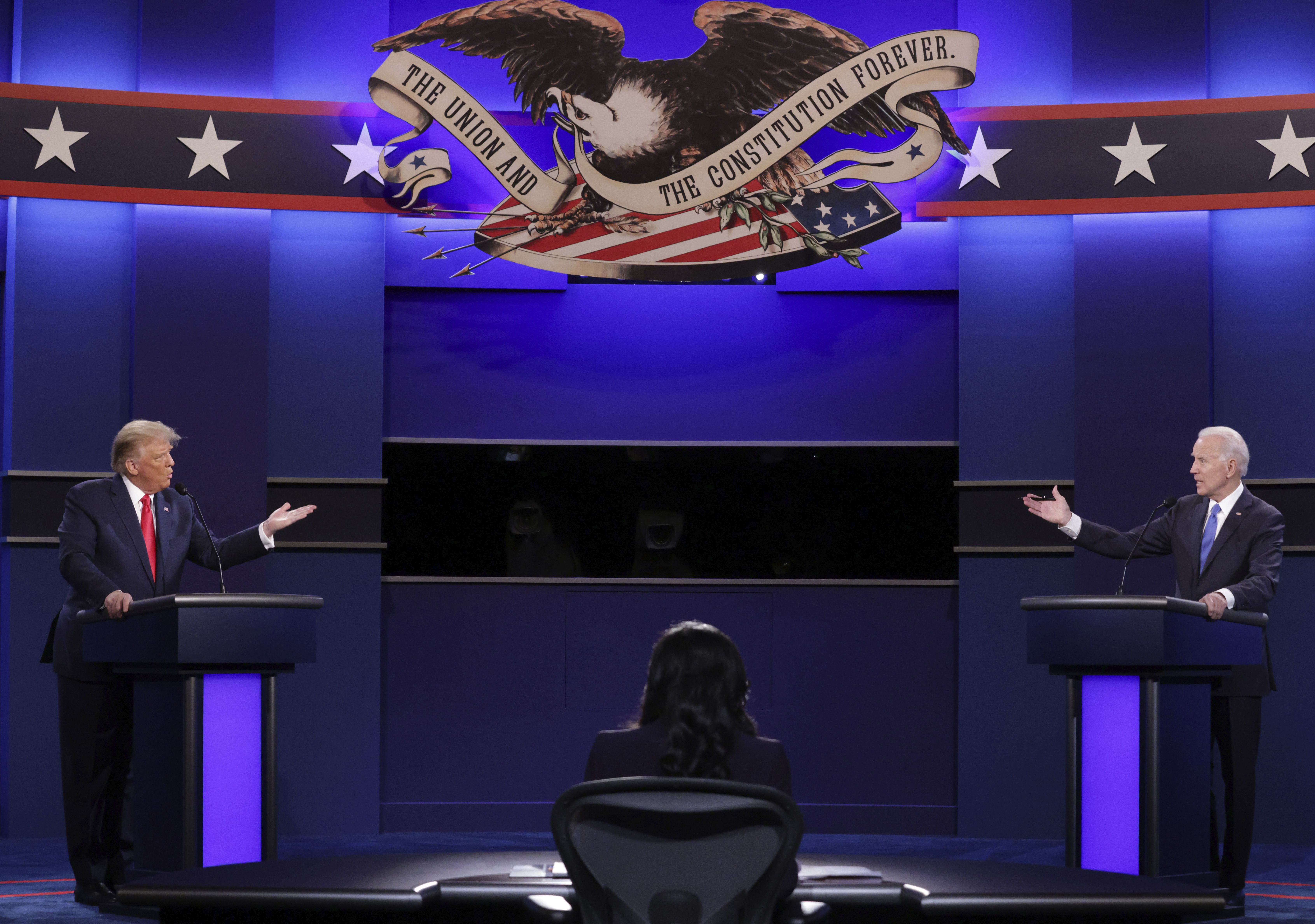 Former President Donald Trump and President Joe Biden participate in the final presidential debate Oct. 22, 2020, in Nashville, Tenn. What if the two dominant political parties serve up presidential candidates disliked by a majority of the population?