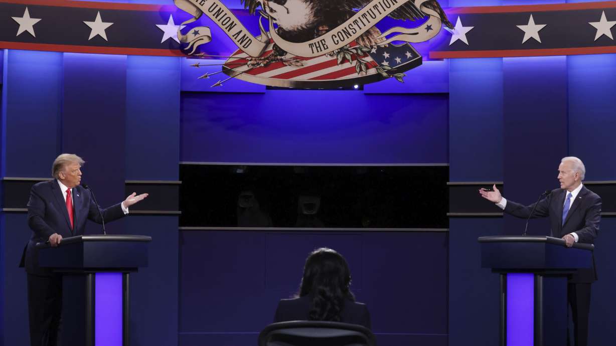 Former President Donald Trump and President Joe Biden participate in the final presidential debate Oct. 22, 2020, in Nashville, Tenn. What if the two dominant political parties serve up presidential candidates disliked by a majority of the population?