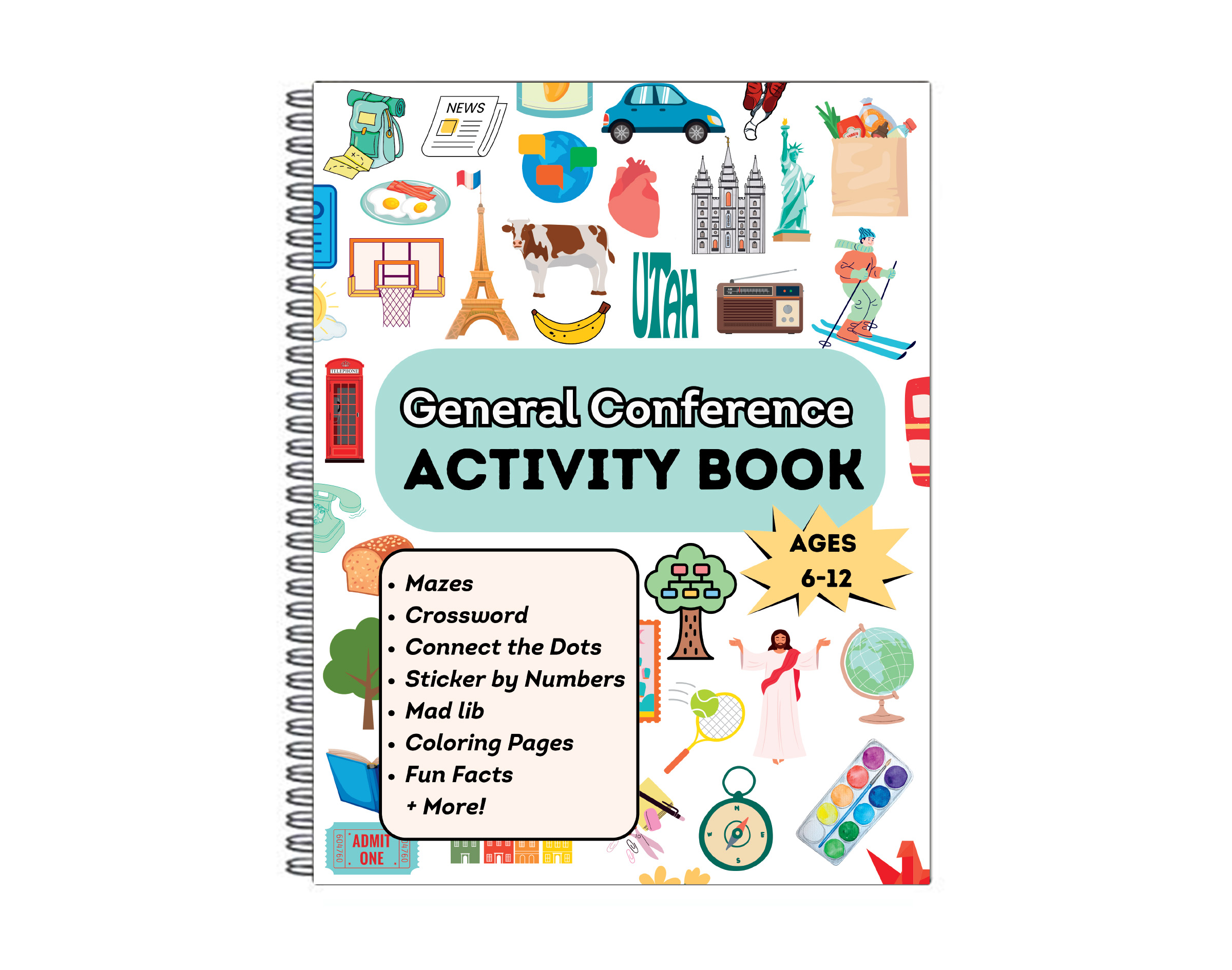 These LDS apostle activity books can help your child stay involved during conference
