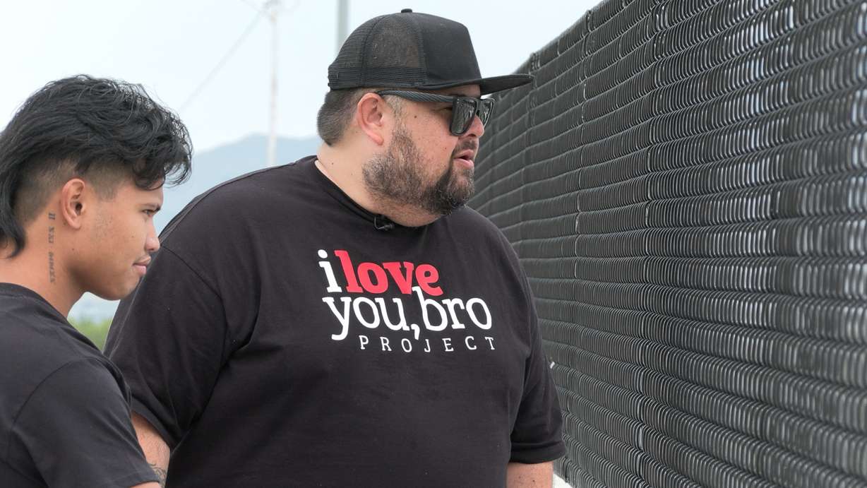 Aron, left, and Joe Tuia'ana are working to prevent suicide in Utah.