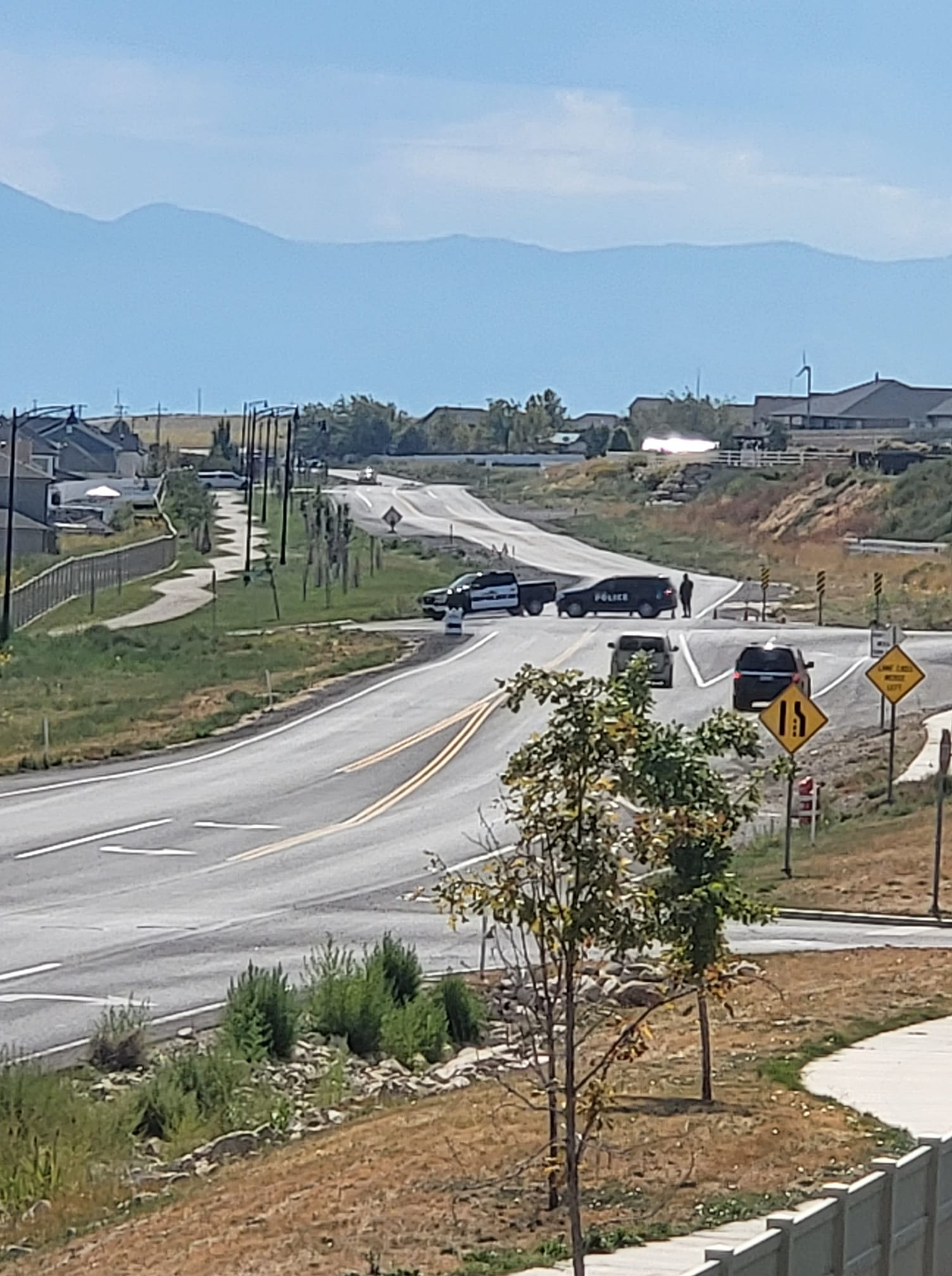 A cyclist was killed when she was hit by a semitruck on Redwood Road in Saratoga Springs on Tuesday, according to police.