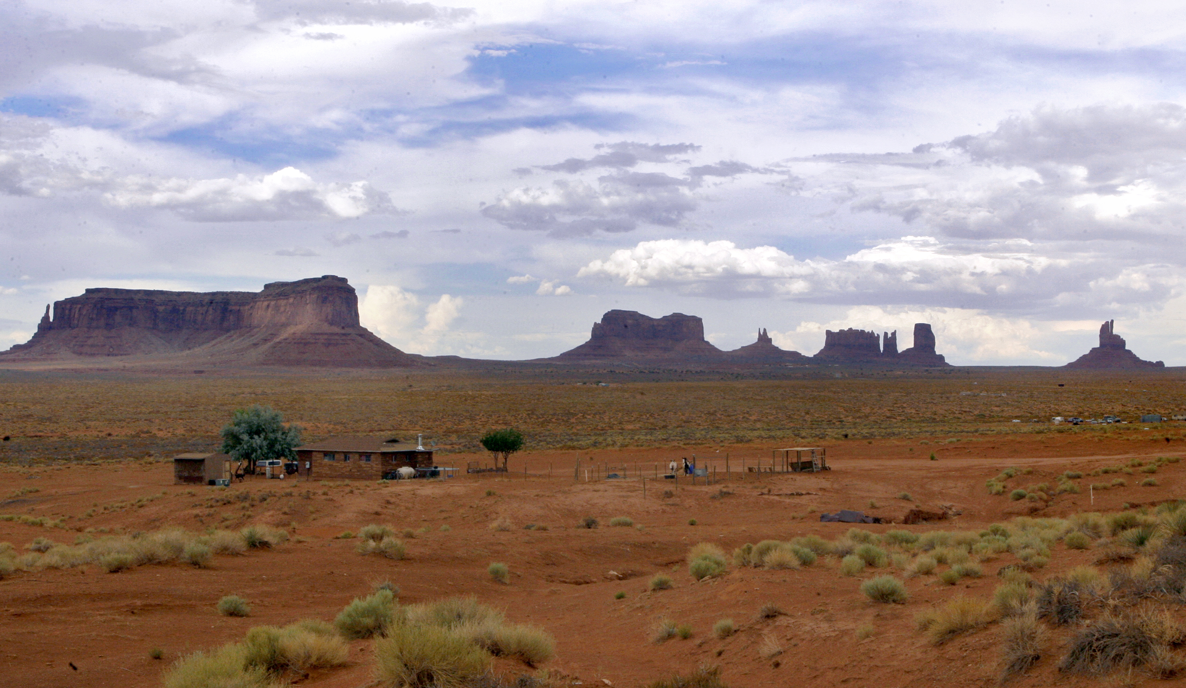 A home on the Navajo Nation Reservation in Monument Valley July 18, 2006. A new program is putting $55 million into helping Navajo homeowners off the reservation.