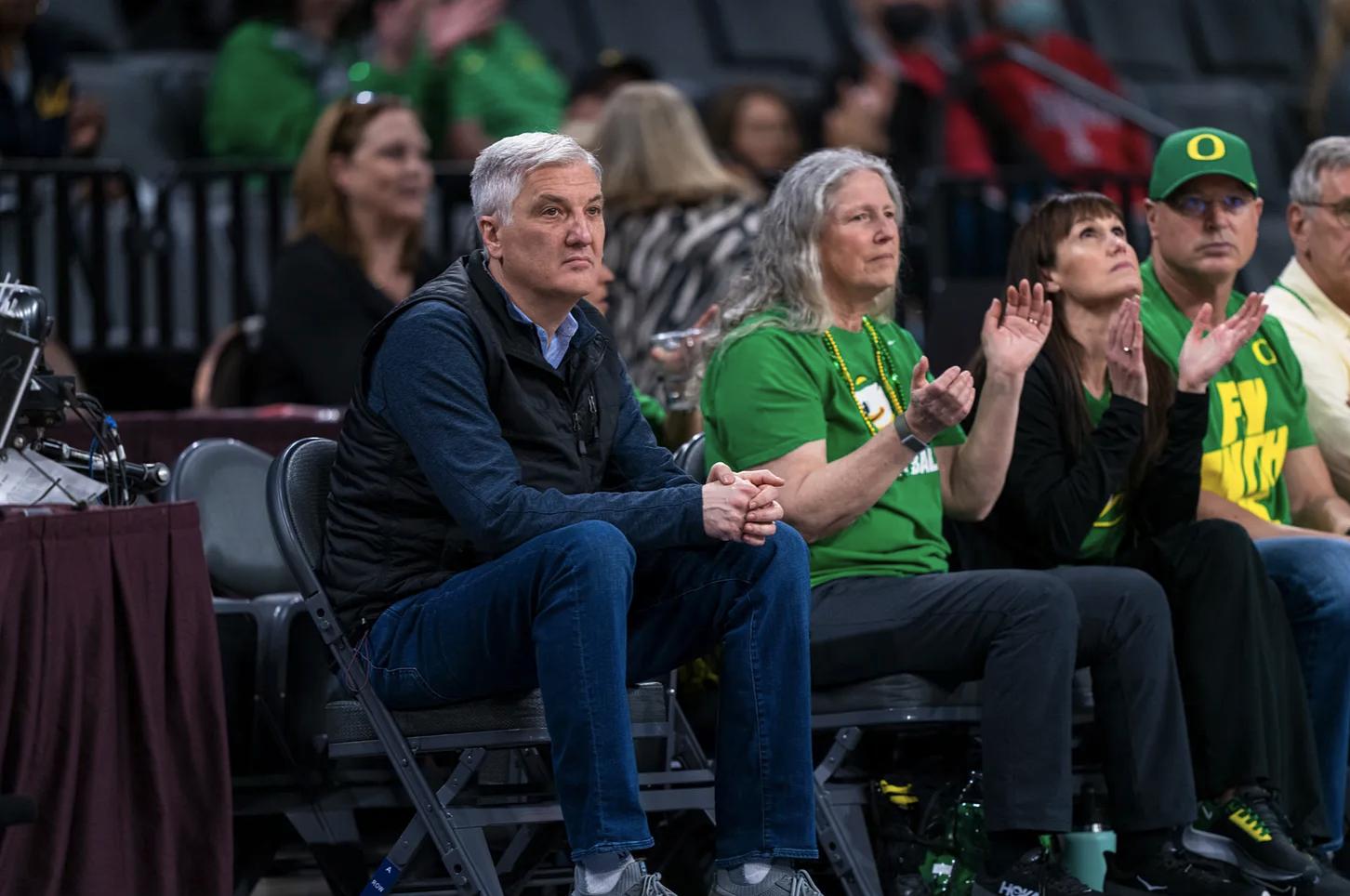 George Kliavkoff at the Pac-12 women’s basketball tournament in March.