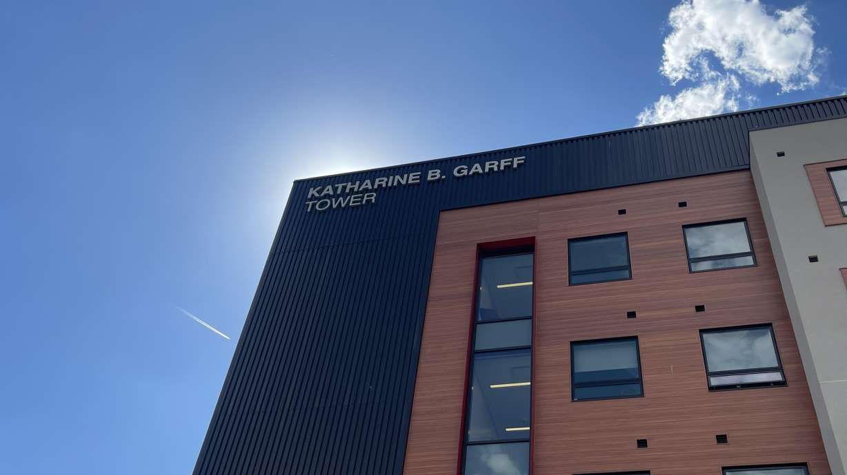 The Katharine B. Garff Honors Tower is pictured. The University of Utah on Friday held a grand opening for the Katharine B. Garff Honors Tower — the final wing of the Kahlert Village first-year student housing project at the U.