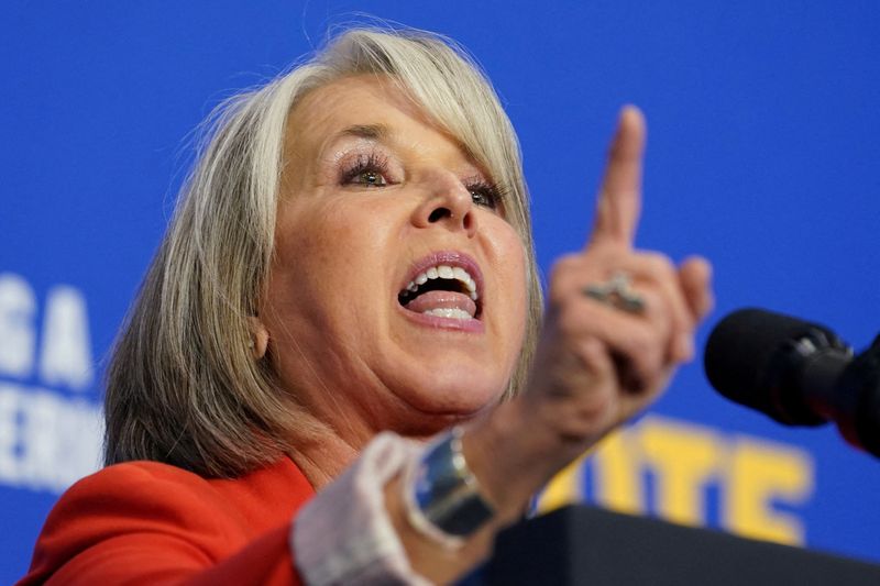 New Mexico Gov. Michelle Lujan Grisham speaks in Nov. 3, 2022. On Friday, she narrowed her heavily criticized blanket suspension on the right to carry guns.