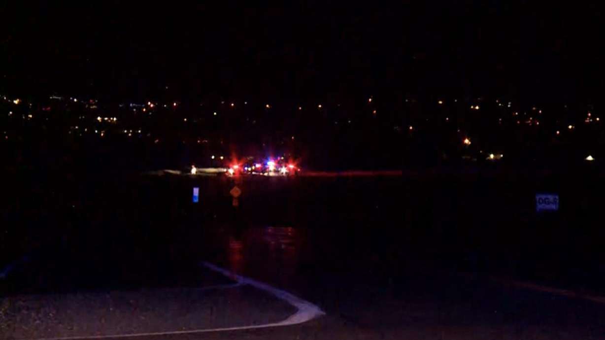 Utah Highway Patrol close state Route 112 in Tooele County late Sunday after a woman was hit by a car.