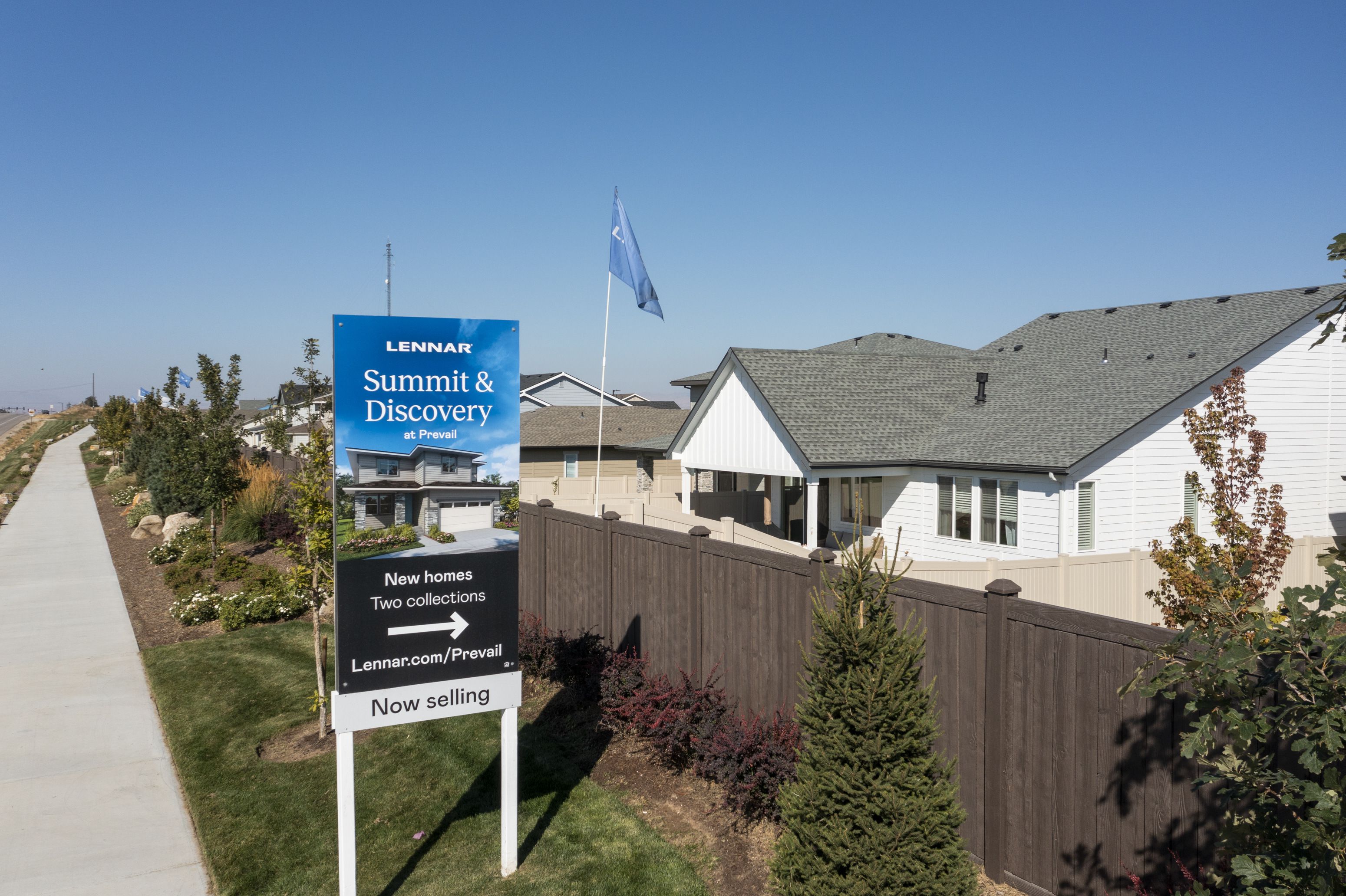 New homes are advertised for sale in Meridian, Idaho, on Sept. 23, 2022. One in 10 home sellers are now moving because they're being called back into the office, according to a new report.