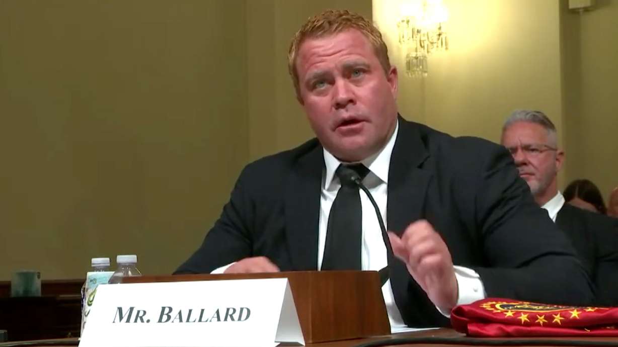 Tim Ballard, founder of Operation Underground Railroad, testifies before a committee in Washington on Sept. 13. A woman suing Ballard has now filed a report with Lindon police accusing him of sexual assault.