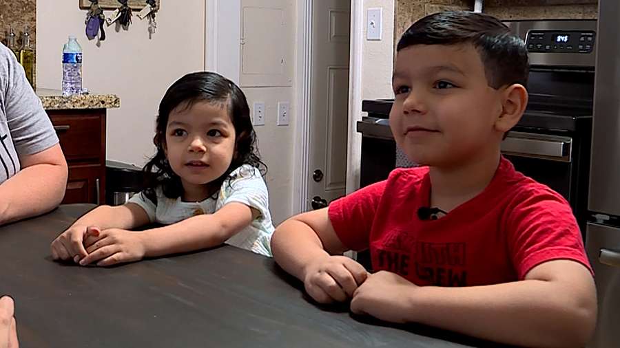 With the help of Ogden’s house call visits, Cesar, right, made excellent progress preparing to start school.