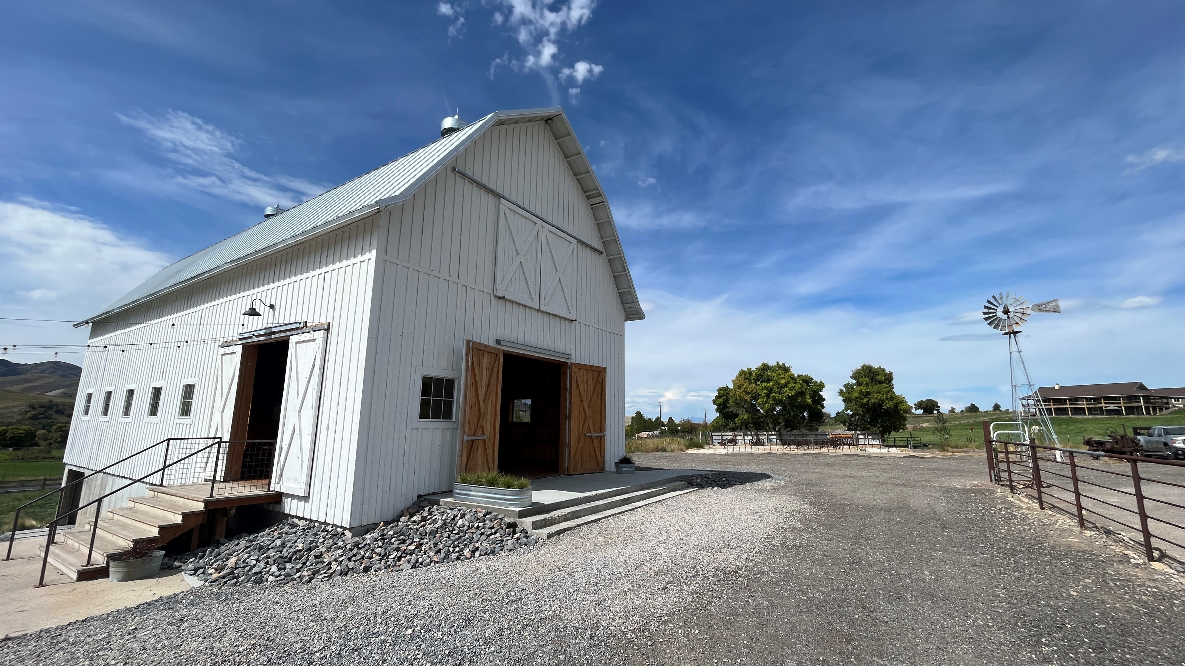 The exterior of the barn used in the weddings hosted by the Sniders in Cache County, Tuesday. Barn weddings have become quite the thing in Utah in the past few years.