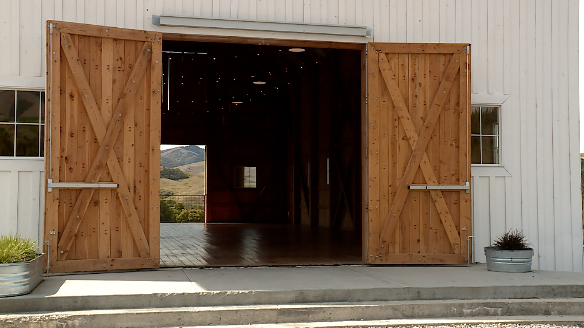 A view of the inside of the barn used for weddings in Cache County from the barn doors on Tuesday. Barn weddings have become quite the thing in Utah in the past few years.
