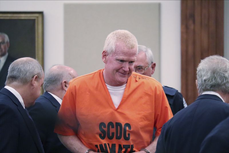 Disbarred attorney and convicted murderer Alex Murdaugh arrives in court in Beaufort, S.C., Thursday. Murdaugh appeared publicly at the state court hearing regarding the slew of financial crimes he allegedly committed.