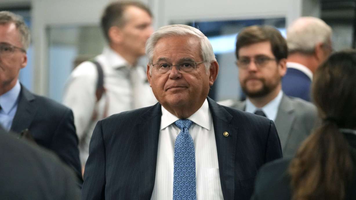 Sen. Bob Menendez, D-N.J., arrives for a vote on Capitol Hill, Sept. 6, in Washington. Federal prosecutors on Friday announced the charges against the 69-year-old Democrat nearly six years after an earlier criminal case against him ended with a deadlocked jury.