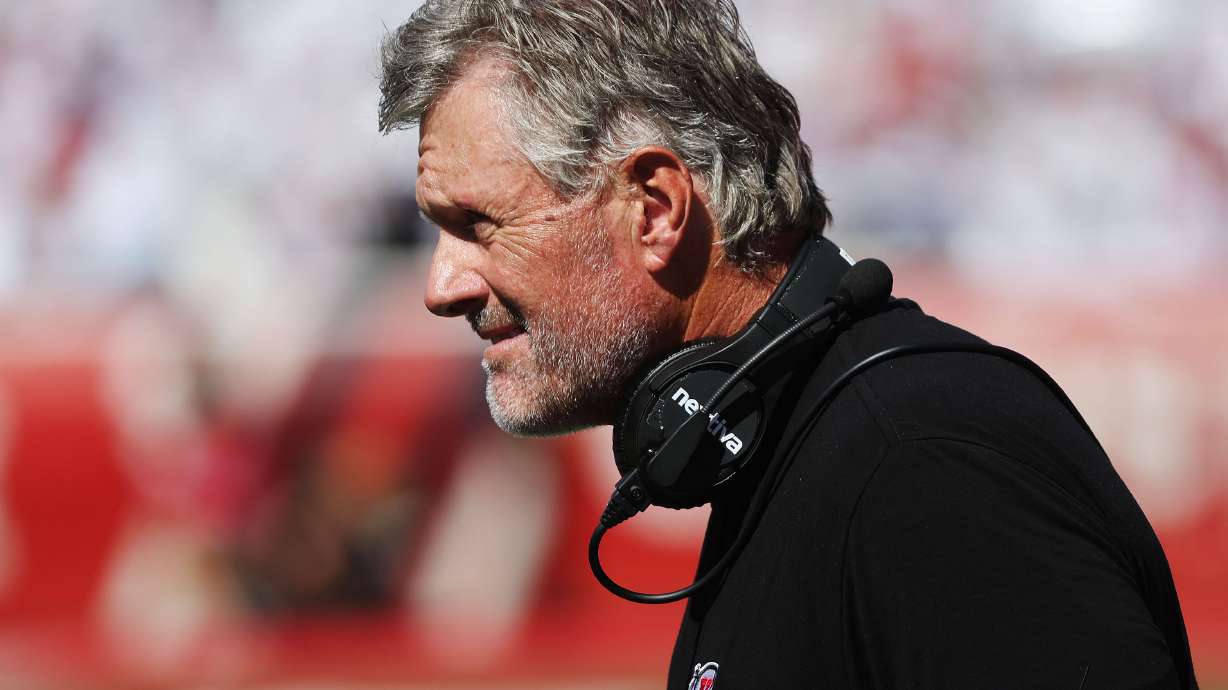 Utah Utes head coach Kyle Whittingham watches the action in Salt Lake City on Saturday, Sept. 23, 2023.