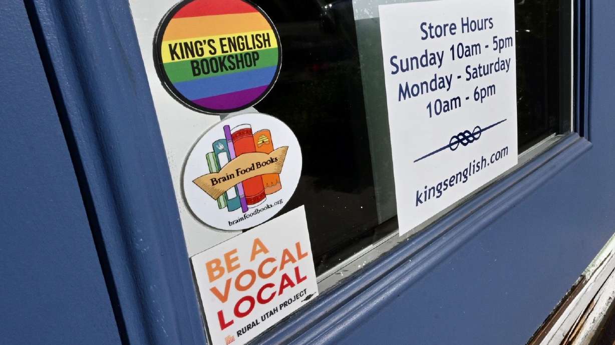 The King’s English Bookstore in Salt Lake City is pictured Monday. So far in 2023, there have been more hate crimes reported against LGBTQ people in Utah than the previous four years combined.