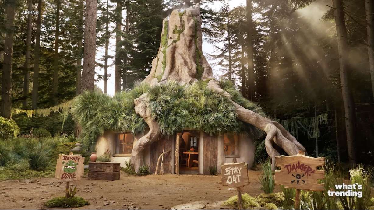 A real-life recreation of Shrek's swamp home is available for up to three guests next month.