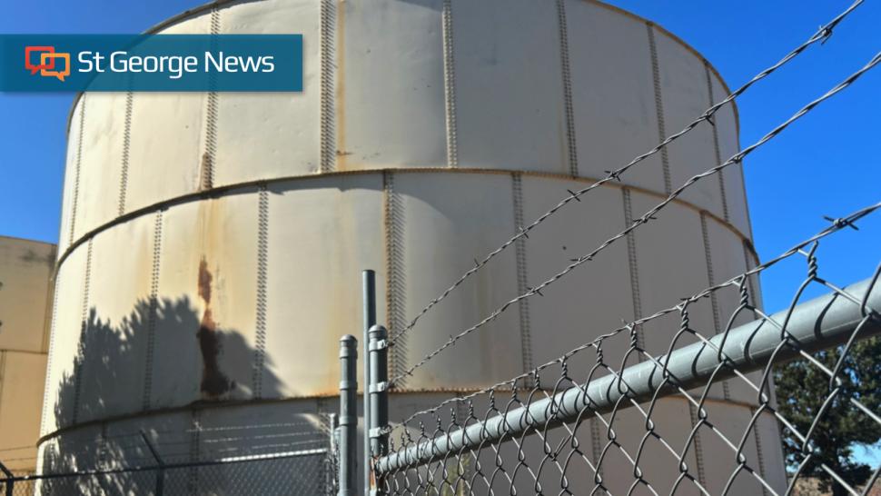 A water tank is shown in Apple Valley, Utah, Thursday. Residents of Apple Valley are now under a full burn-ban and officials said on Tuesday that the current water crisis can be expected to go on for at least a couple more weeks.