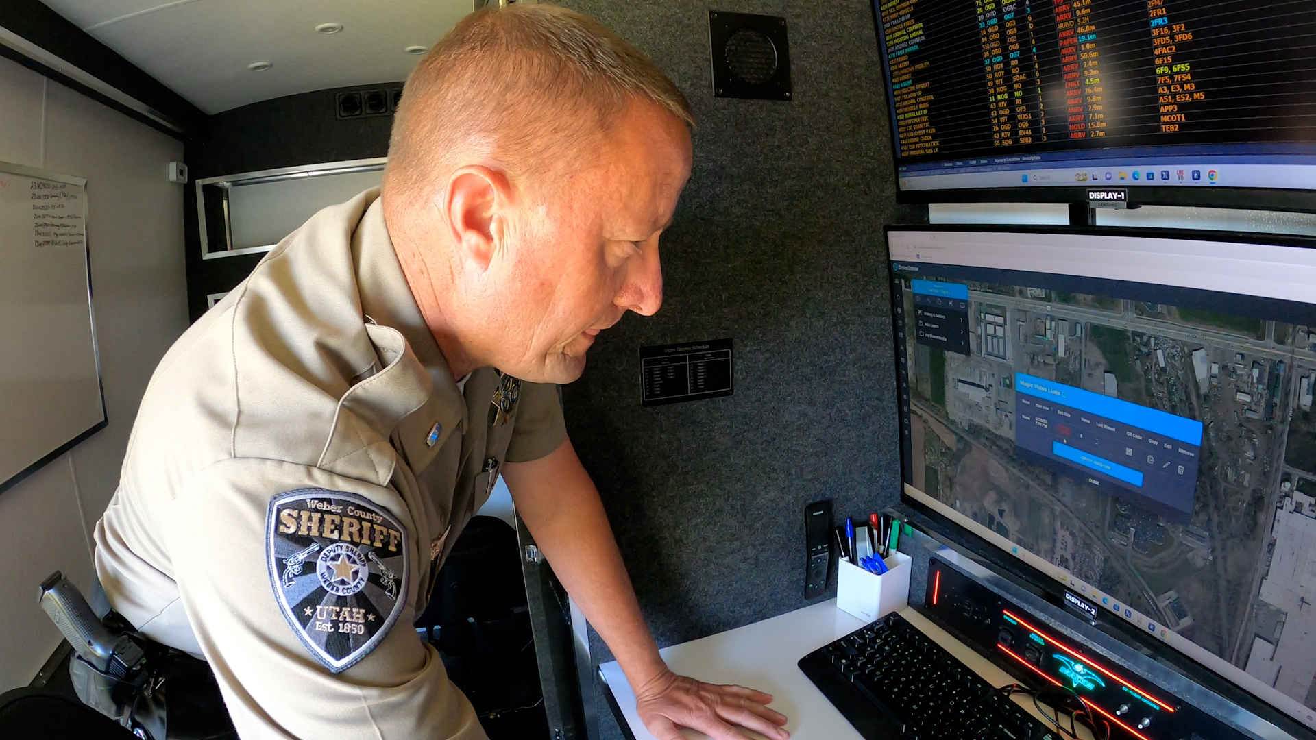 Weber County Sheriff's Lt. Mark Horton works on the drone program. Weber County is using drones to help solve crimes faster.
