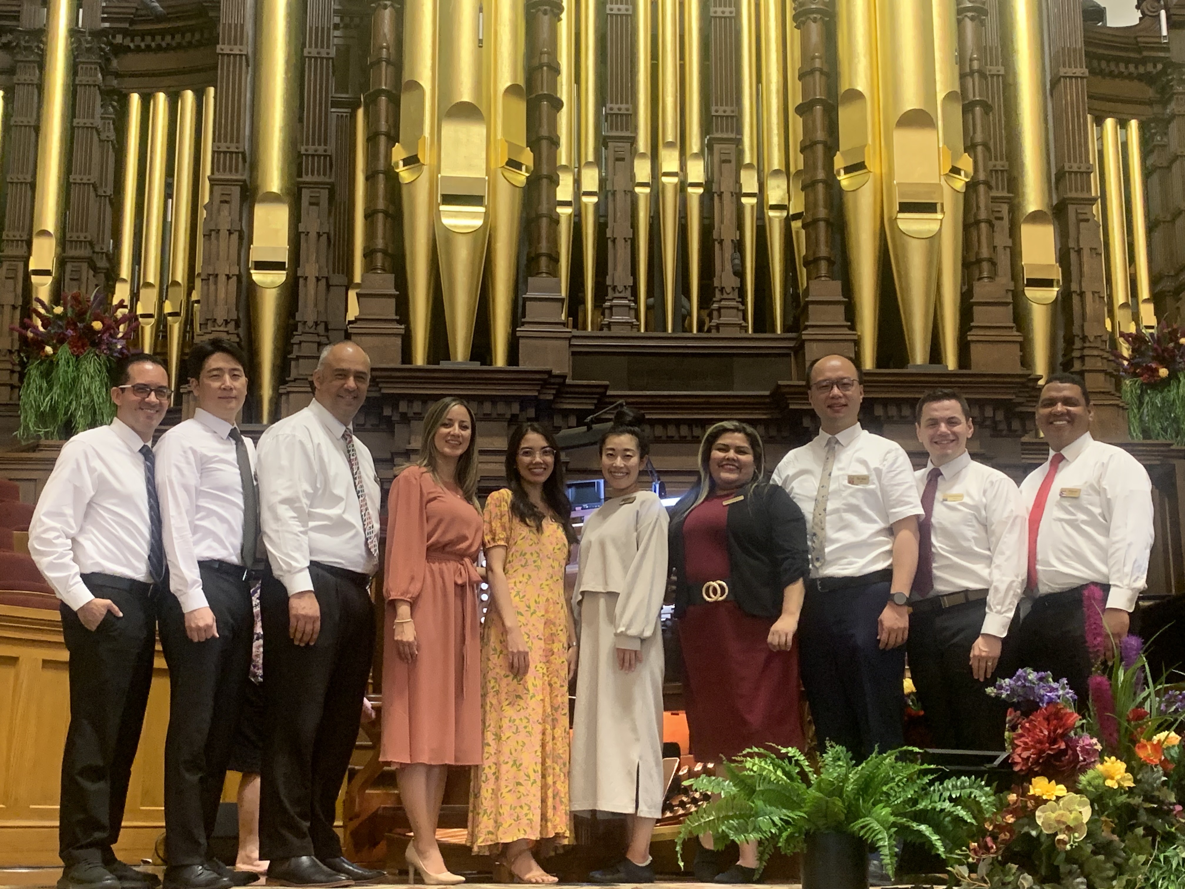 Ten members of The Church of Jesus Christ of Latter-day Saints from eight different countries are joining the Tabernacle Choir at Temple Square during this weekend's General Conference.