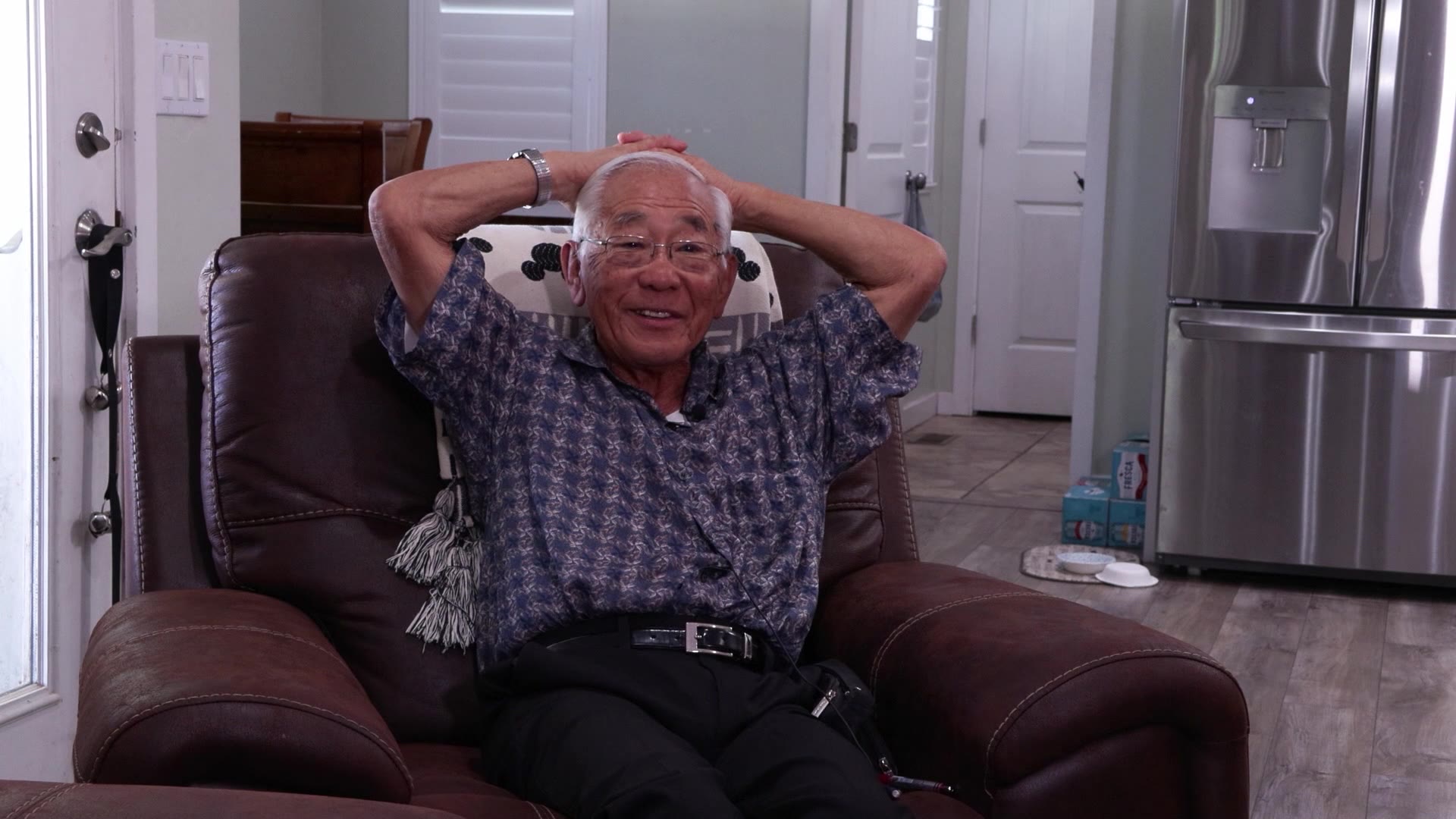 Juno Uyematsu speaks with KSL-TV about his past experiences on Aug. 25.