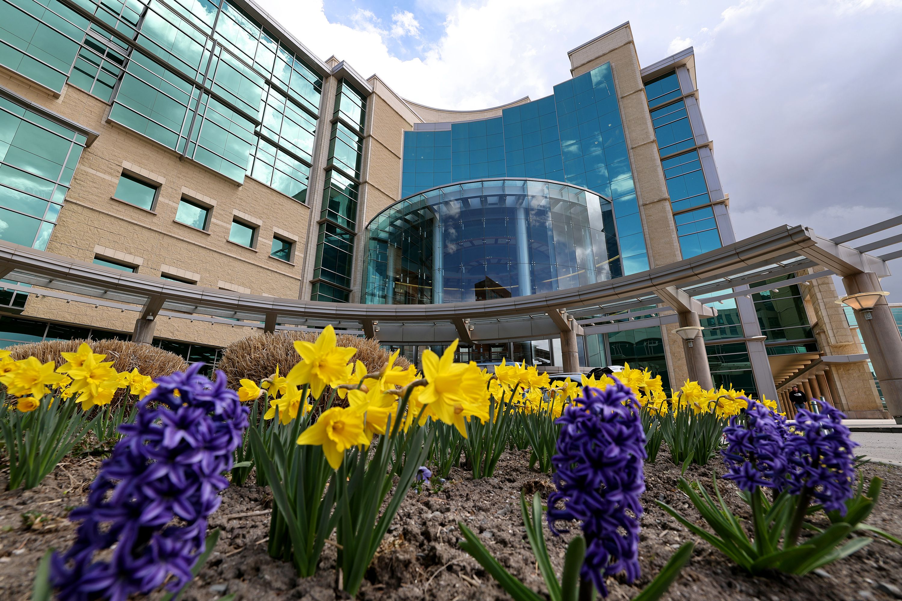 The Huntsman Cancer Institute is pictured in Salt Lake City on April 24. Research funding at the University of Utah hit a record $768 million in fiscal year 2023, marking a decade of year-over-year increases.