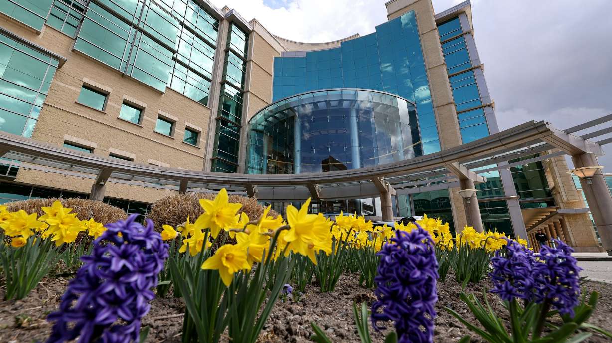 The Huntsman Cancer Institute is pictured in Salt Lake City on April 24. Research funding at the University of Utah hit a record $768 million in fiscal year 2023, marking a decade of year-over-year increases.
