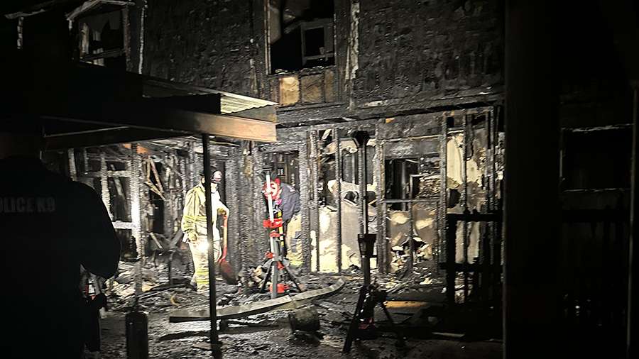 A fire early Monday destroyed several condos at the Cedar Springs Condominiums in Centerville.