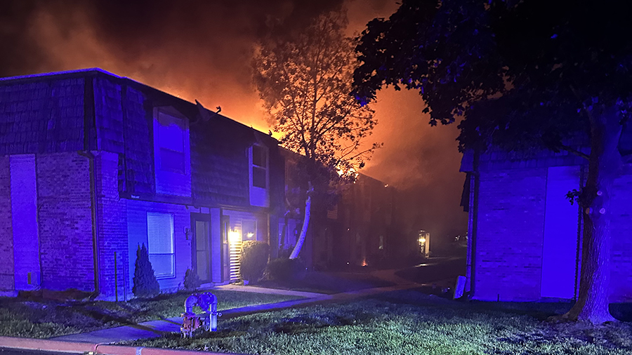 A fire early Monday destroyed several condos at the Cedar Springs Condominiums in Centerville.