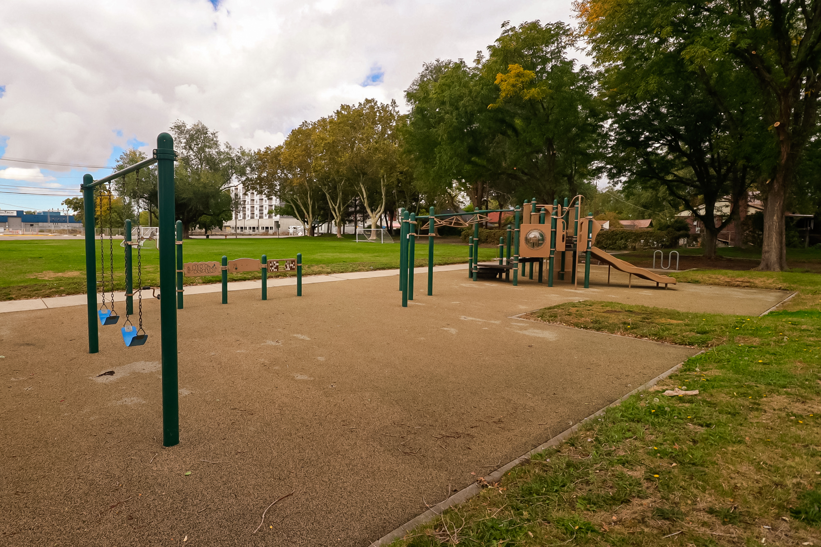 Salt Lake City's Madsen Park on Wednesday. The city is looking to move away from a decade-old plan to relocate the small west side park, opting to revamp it to help a growing part of the city.