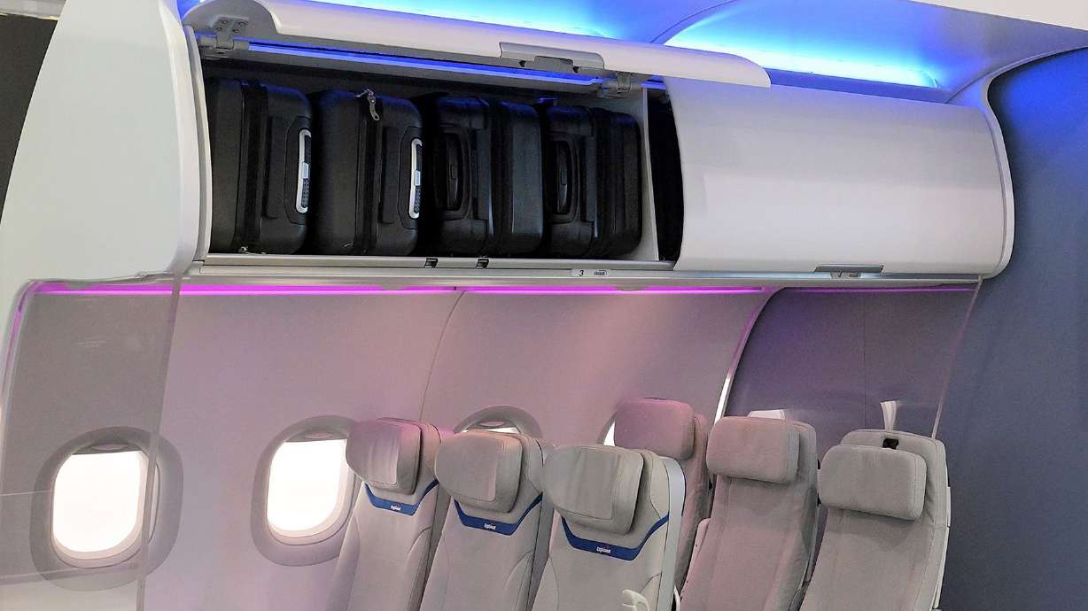 The new “Airspace L Bins,” produced by Elbe Flugzeugwerke GmbH, a subsidiary of ST Engineering and Airbus, promise to create 60% more cabin luggage space.
