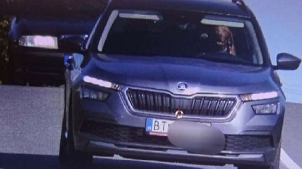 Police caught on traffic camera a dog apparently behind the wheel of a speeding car in Slovakia, Sept. 29.