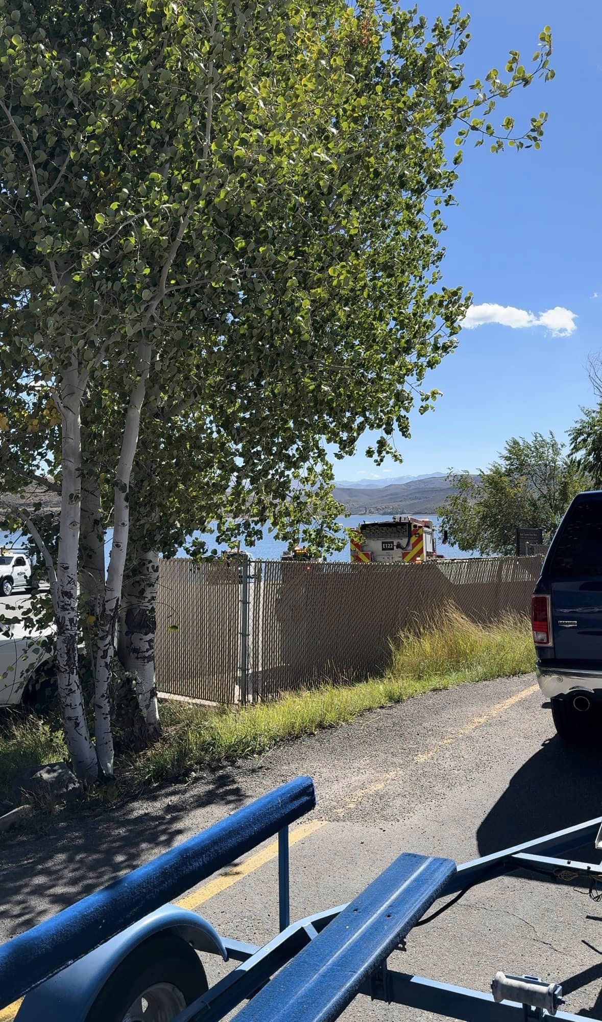 One person died at East Canyon State Park when a vehicle submerged in the water, emergency responders say.