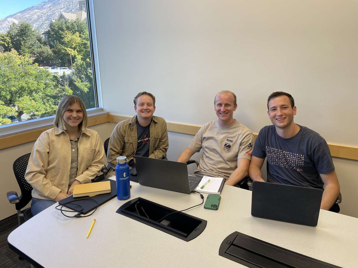 From left to right: Grace Sorenson, Aaron Jarrett, Chase Maxfield and Brendan Dewberry.