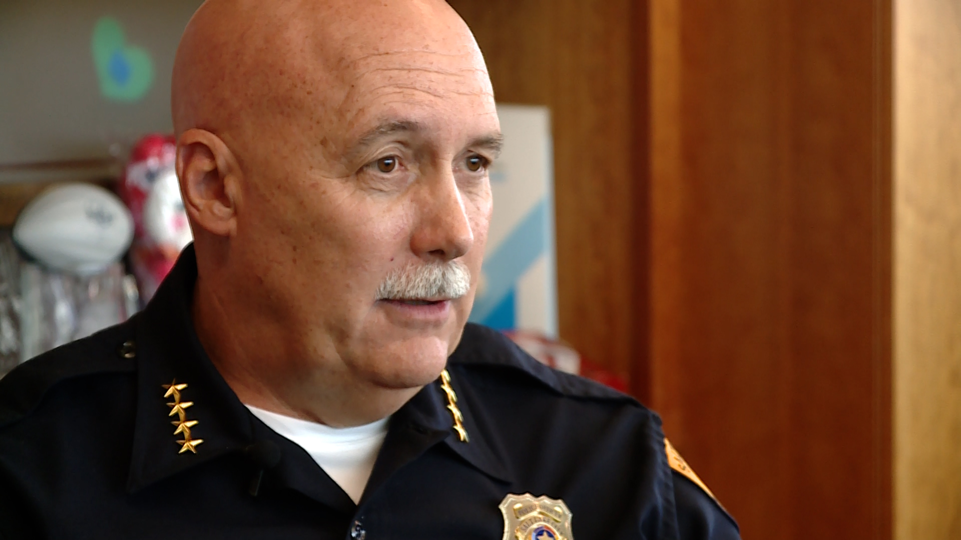 Salt Lake City Police Chief Mike Brown talks about sexual assault and homelessness in this undated photo.