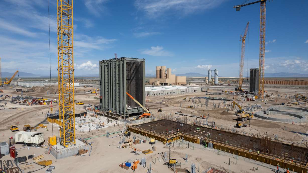 Construction at the Intermountain Power Plant in Delta is pictured. A legislative audit released Tuesday asserts the entity operates with little state oversight, even though the state itself created it in 1977.