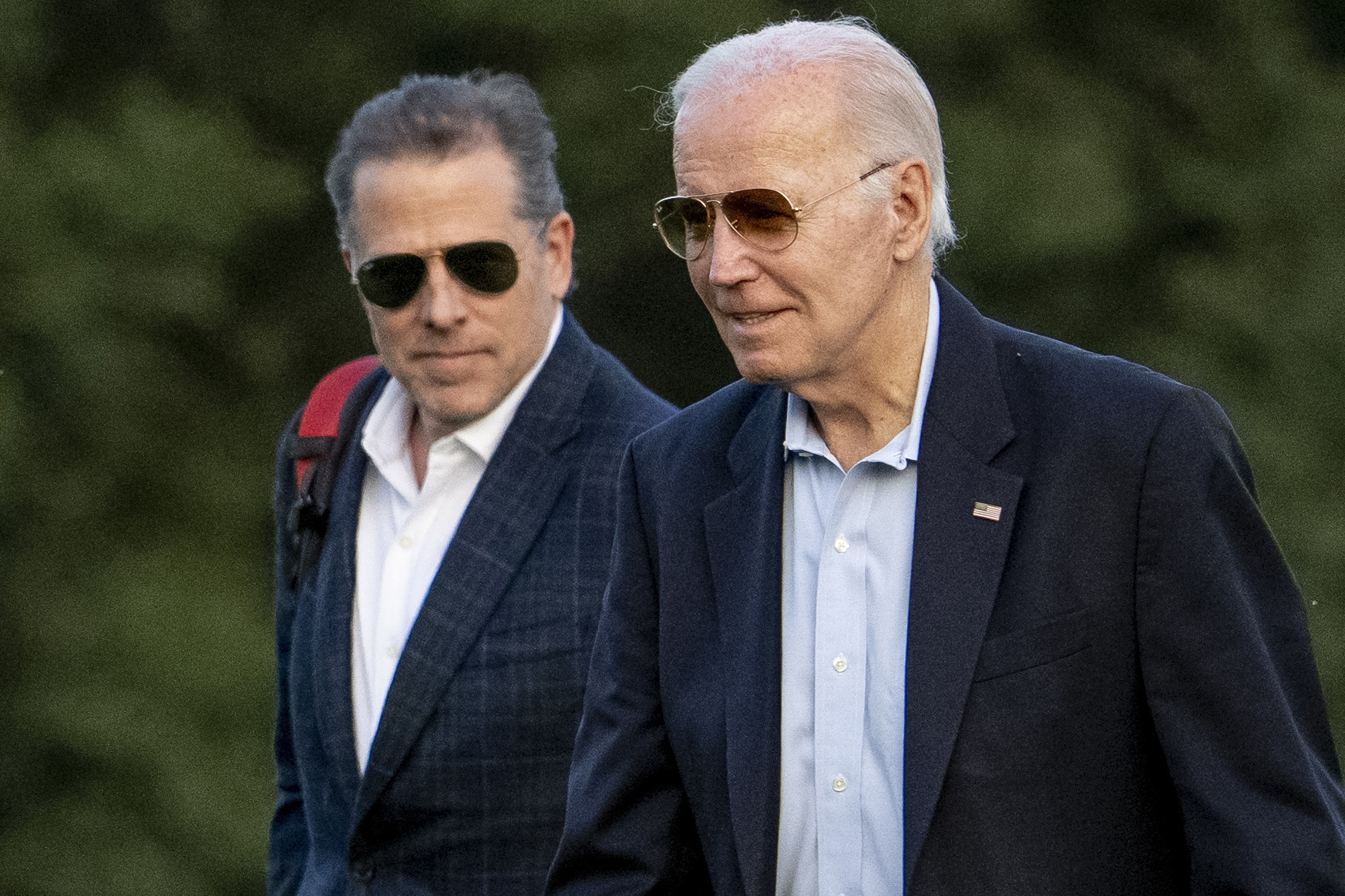 President Joe Biden and his son Hunter Biden arrive at Fort McNair, June 25, in Washington. Republicans have insisted for months that they have the grounds to launch impeachment proceedings against President Biden. On Thursday, they will begin formally making their case to the public and their skeptical colleagues in the Senate.