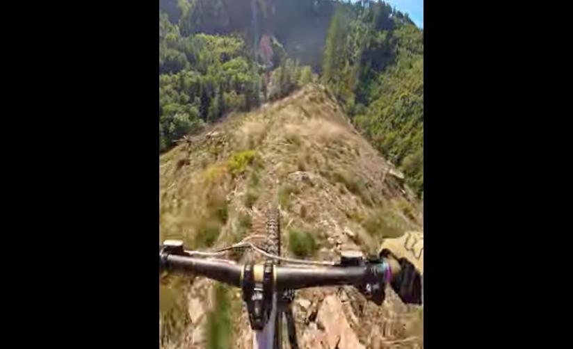 Bryan van der Veer, of the Netherlands, rides a tedious ridge line in Belgium Sept. 21.