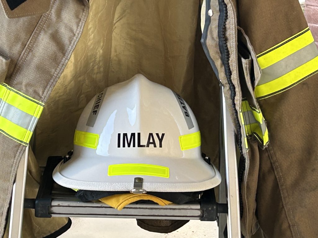 Turnouts and firefighting gear are on display during the retirement party held for St. George Fire Battalion Chief Darren Imlay at St. George Fire Station 1 located on South 1000 East in St. George, Friday.
