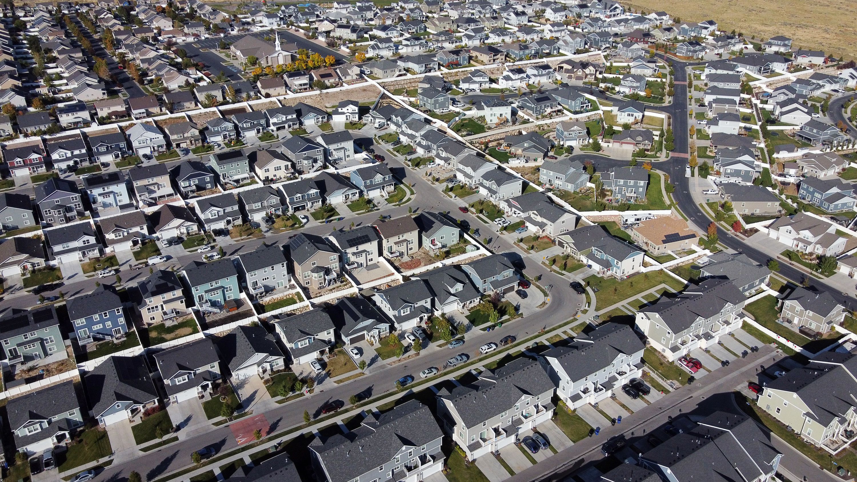 Homes in West Jordan are pictured on Oct. 10, 2022. A former federal regulator who served when the 2006 housing bubble burst is concerned that today's housing market is on an unsustainable path.