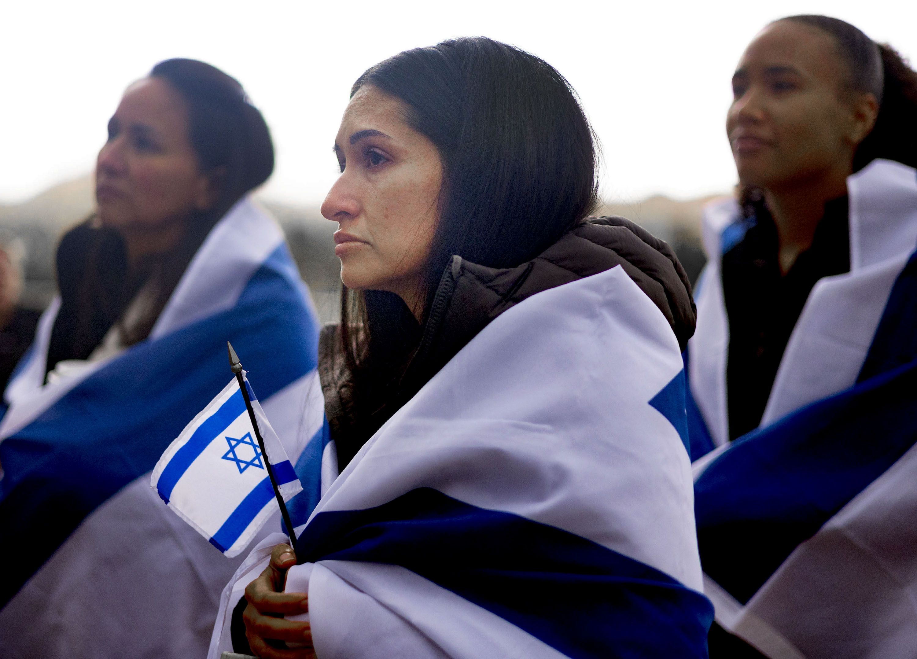 People attend the Stand with Israel rally at the Capitol in Salt Lake City on Wednesday.