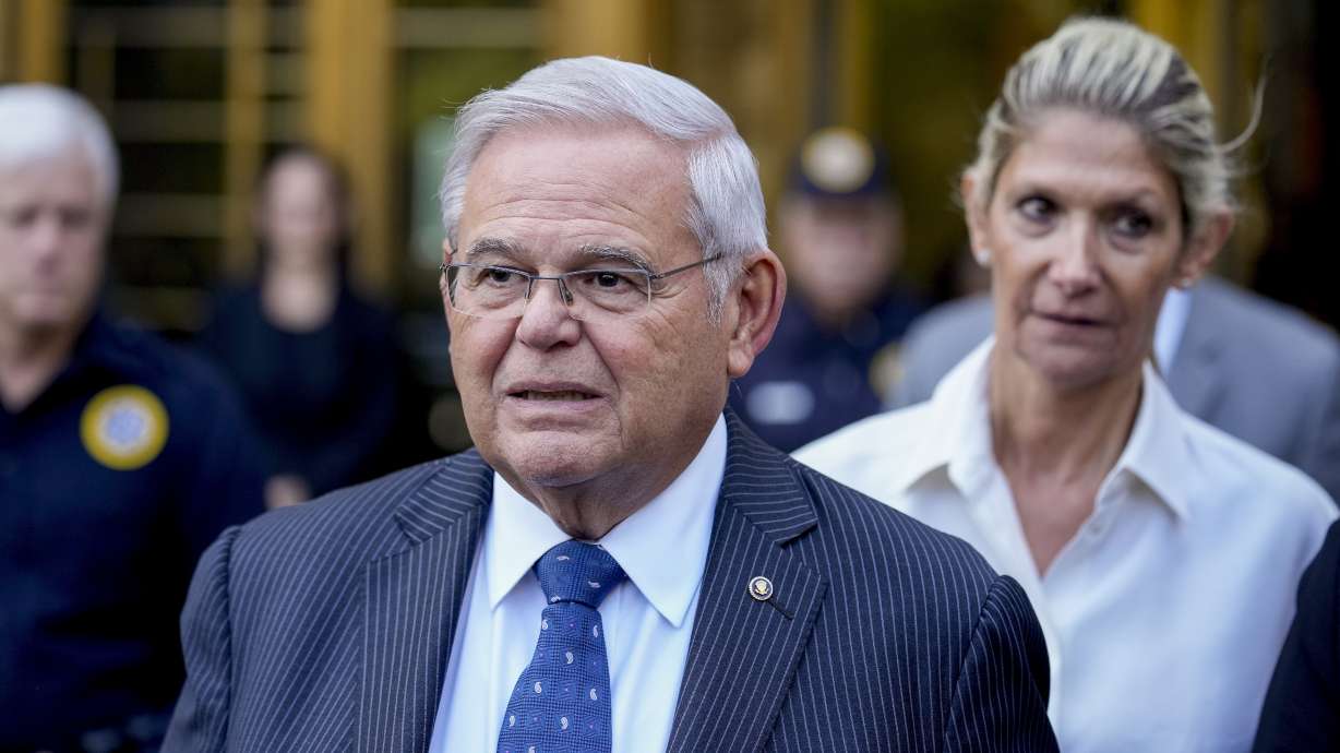 Sen. Bob Menendez and his wife, Nadine Menendez, leave federal court on Sept. 27 in New York. Federal prosecutors in New York City have rewritten their indictment against U.S. Sen. Bob Menendez.